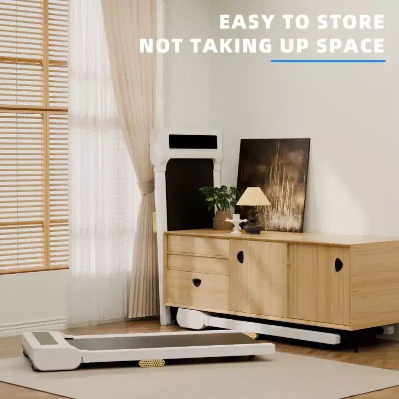 NAYSAYE Treadmill with Compact Design Supports 275lbs Capacity for Home Office Fitness, White, 47.2*20.9*4.9