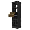HomeRoots 18 Black Bar Cabinet With Two Drawers