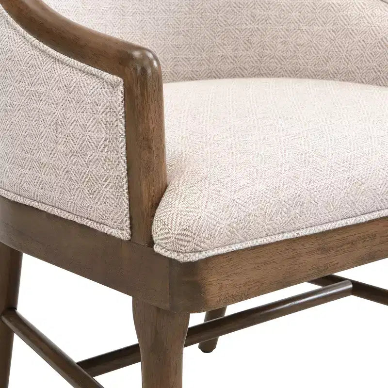 Christopher Knight Home James Mid-Century Modern Twill Upholstered Dining Char with Curved Backrest (Set of 2)