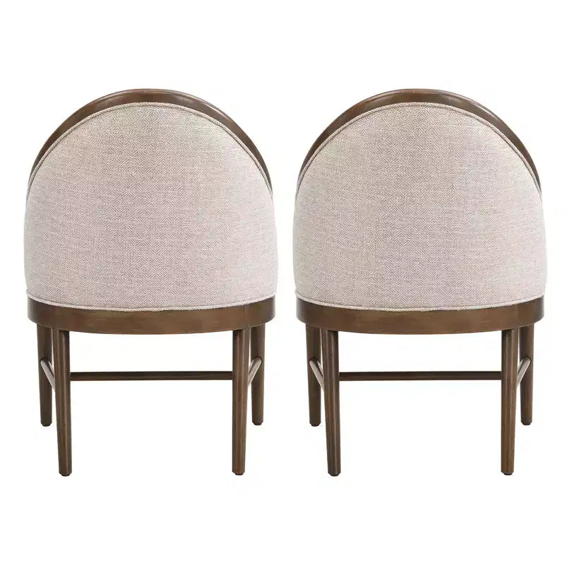 Christopher Knight Home James Mid-Century Modern Twill Upholstered Dining Char with Curved Backrest (Set of 2)