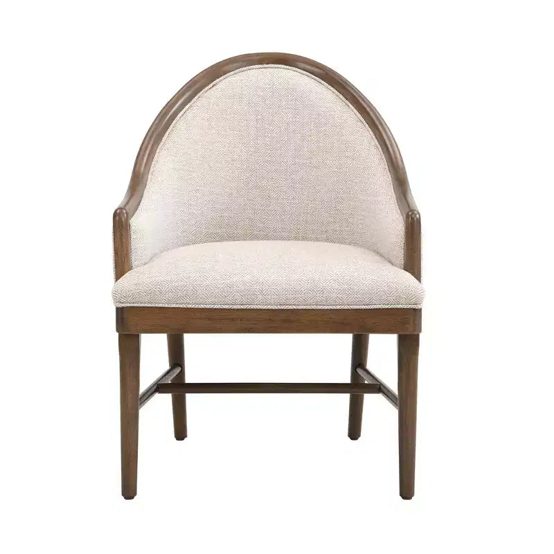 Christopher Knight Home James Mid-Century Modern Twill Upholstered Dining Char with Curved Backrest (Set of 2)