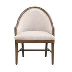 Christopher Knight Home James Mid-Century Modern Twill Upholstered Dining Char with Curved Backrest (Set of 2)