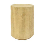 MGO Cylindrical Side Table, Wood-like texture, Antique brown Color