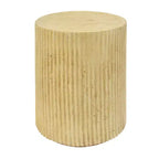 MGO Cylindrical Side Table, Wood-like texture, Antique brown Color