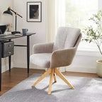 Art Leon Fabric Upholstered Swivel Home Office Desk Chair