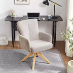 Art Leon Fabric Upholstered Swivel Home Office Desk Chair