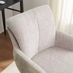 Art Leon Fabric Upholstered Swivel Home Office Desk Chair