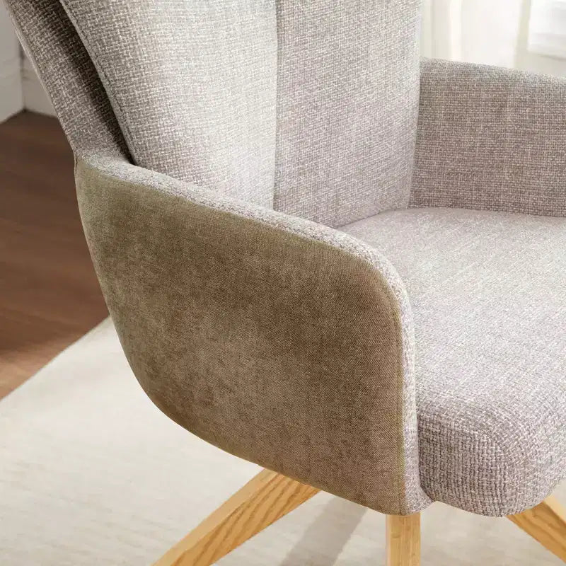Art Leon Fabric Upholstered Swivel Home Office Desk Chair