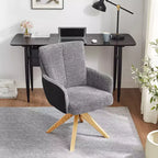 Art Leon Fabric Upholstered Swivel Home Office Desk Chair