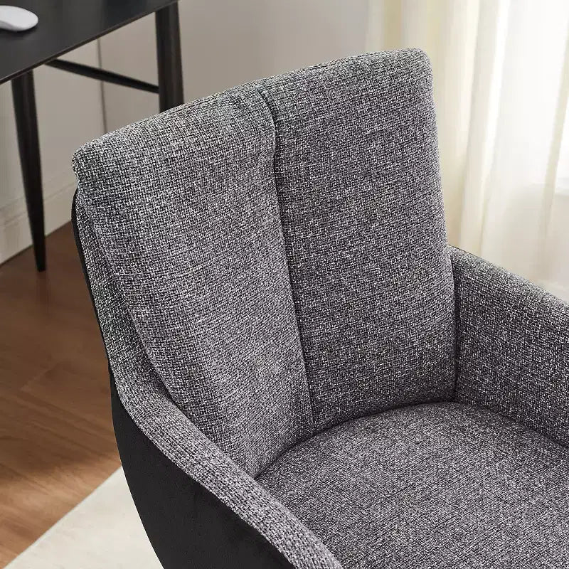 Art Leon Fabric Upholstered Swivel Home Office Desk Chair