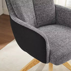 Art Leon Fabric Upholstered Swivel Home Office Desk Chair