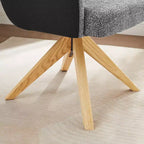 Art Leon Fabric Upholstered Swivel Home Office Desk Chair