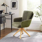 Art Leon Fabric Upholstered Swivel Home Office Desk Chair