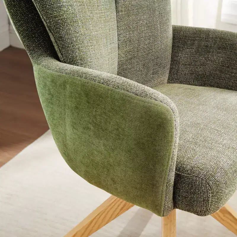 Art Leon Fabric Upholstered Swivel Home Office Desk Chair