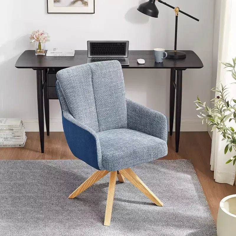 Art Leon Fabric Upholstered Swivel Home Office Desk Chair