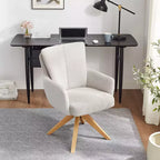 Art Leon Fabric Upholstered Swivel Home Office Desk Chair