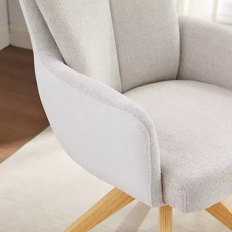 Art Leon Fabric Upholstered Swivel Home Office Desk Chair