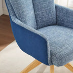 Art Leon Fabric Upholstered Swivel Home Office Desk Chair