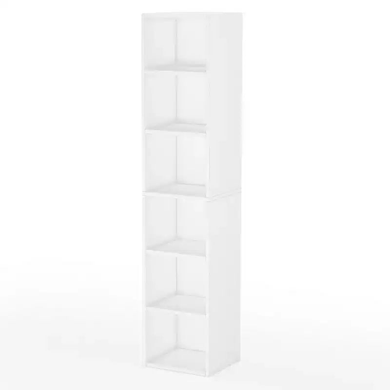 MAYEERTY 6-Tier Open Cube Bookshelf Ample Storage for Books Plants Decor