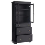 70.1H Modern Freestanding Bathroom Cabinet with 3 Drawers & Adjustable Shelves, Soft Close Glass Doors, for Multi-Room Storage - ModernLuxe