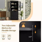 70.1H Modern Freestanding Bathroom Cabinet with 3 Drawers & Adjustable Shelves, Soft Close Glass Doors, for Multi-Room Storage - ModernLuxe