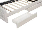 Whisen Upholstered Twin XL Size Daybed with LED Belt and 2 Drawers
