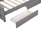Whisen Upholstered Twin XL Size Daybed with LED Belt and 2 Drawers