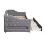 Whisen Upholstered Twin XL Size Daybed with LED Belt and 2 Drawers