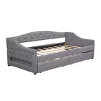Whisen Upholstered Twin XL Size Daybed with LED Belt and 2 Drawers