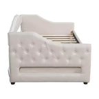Whisen Upholstered Twin XL Size Daybed with LED Belt and 2 Drawers