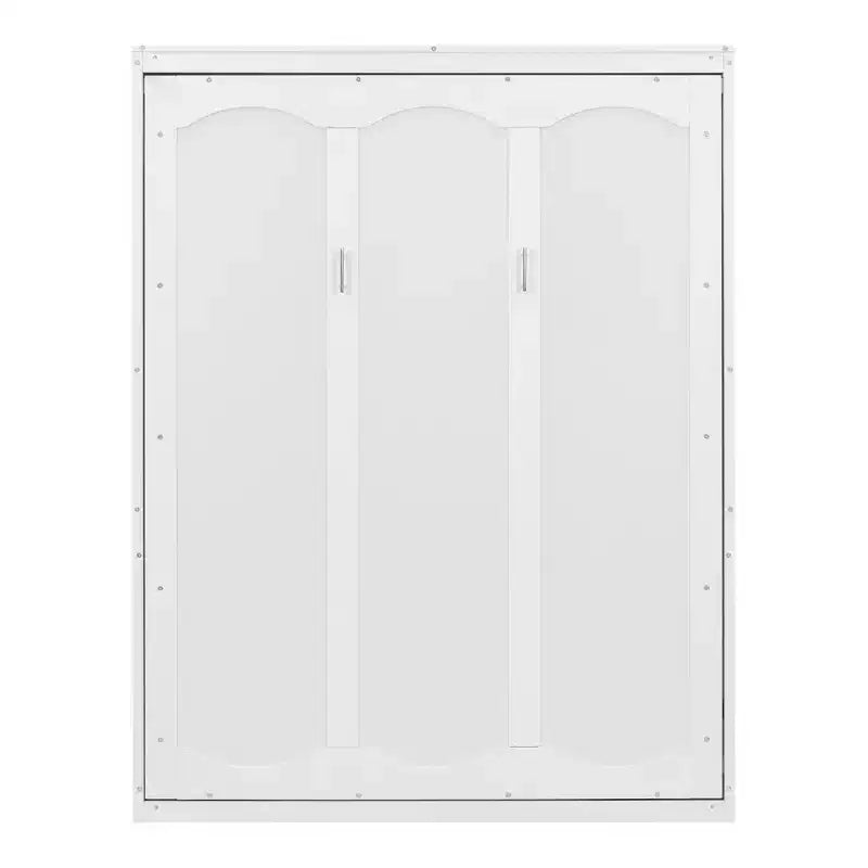 CLIHOME Queen Size Murphy Bed Space-Saving Wall Bed With Shelves