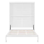 CLIHOME Queen Size Murphy Bed Space-Saving Wall Bed With Shelves