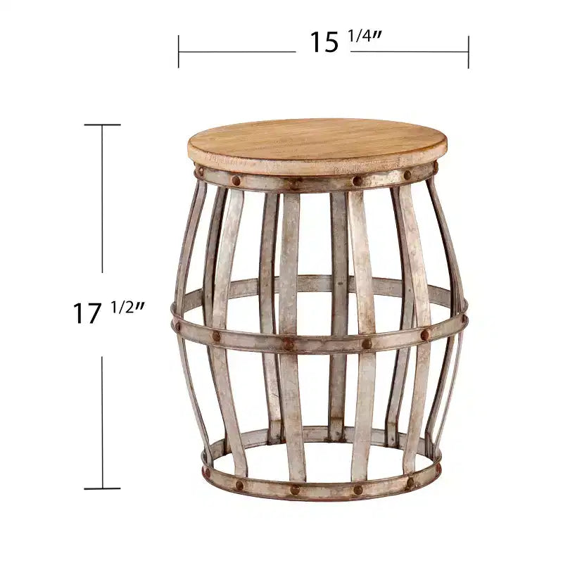 Mencino Accent Table - Silver - SEI