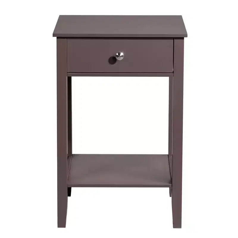 Karl Home 1-Drawer Brown MDF 18.11in. W Nightstands