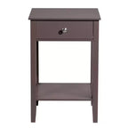 Karl Home 1-Drawer Brown MDF 18.11in. W Nightstands