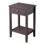Karl Home 1-Drawer Brown MDF 18.11in. W Nightstands
