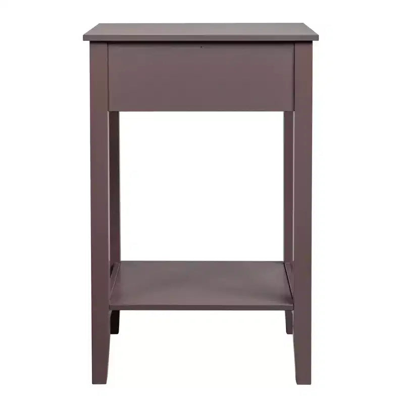 Karl Home 1-Drawer Brown MDF 18.11in. W Nightstands