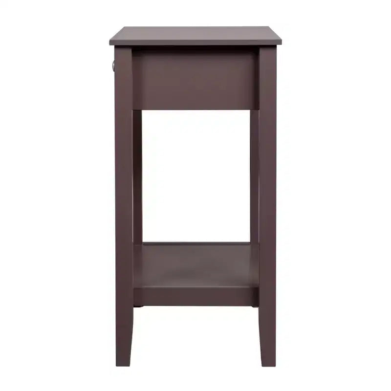 Karl Home 1-Drawer Brown MDF 18.11in. W Nightstands