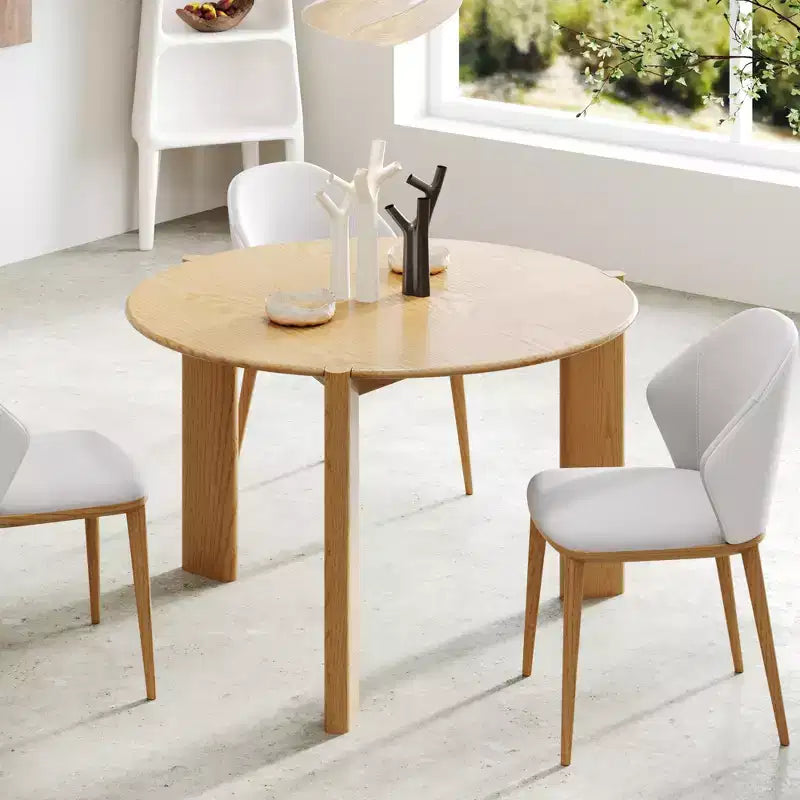 42Round Solid Wood Dining Table for Dining Room