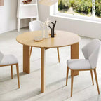 42Round Solid Wood Dining Table for Dining Room