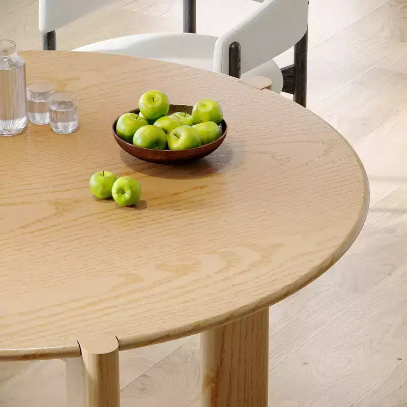 42Round Solid Wood Dining Table for Dining Room
