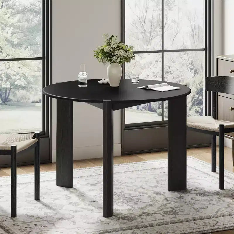 42Round Solid Wood Dining Table for Dining Room