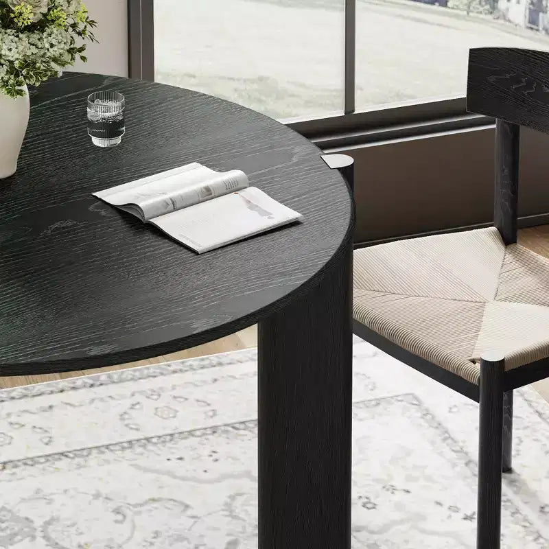42Round Solid Wood Dining Table for Dining Room
