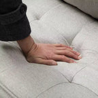 MAYEERTY 65 Modern Loveseat Sofa with Removable Back Cushions & 2 Bolster Pillows, Solid Wood Legs Couch
