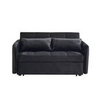 MAYEERTY 65 Modern Loveseat Sofa with Removable Back Cushions & 2 Bolster Pillows, Solid Wood Legs Couch