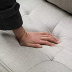 MAYEERTY 65 Modern Loveseat Sofa with Removable Back Cushions & 2 Bolster Pillows, Solid Wood Legs Couch