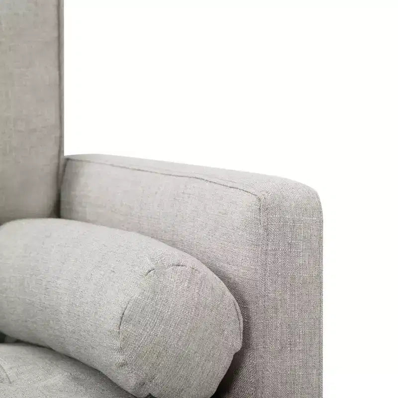 MAYEERTY 65 Modern Loveseat Sofa with Removable Back Cushions & 2 Bolster Pillows, Solid Wood Legs Couch