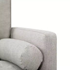 MAYEERTY 65 Modern Loveseat Sofa with Removable Back Cushions & 2 Bolster Pillows, Solid Wood Legs Couch