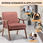 MAYEERTY 65 Modern Loveseat Sofa with Removable Back Cushions & 2 Bolster Pillows, Solid Wood Legs Couch
