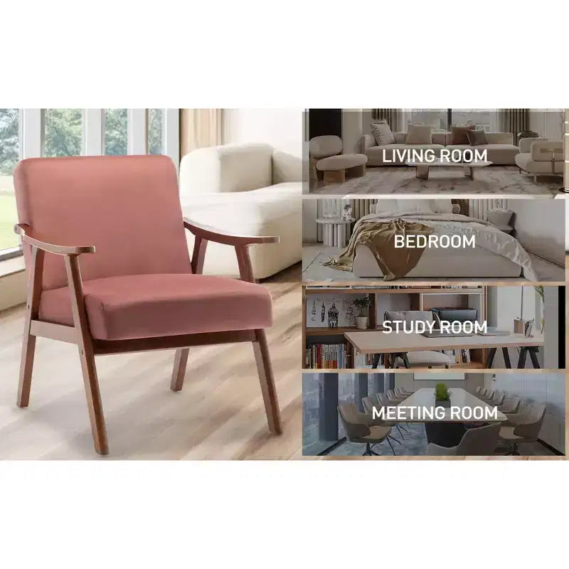 MAYEERTY 65 Modern Loveseat Sofa with Removable Back Cushions & 2 Bolster Pillows, Solid Wood Legs Couch